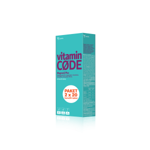 Vitamin Code Magnezij Plus, PAKET 2x 20 šumečih tablet